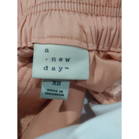A New Day Cuffed High-Rise Pleat Cropped Pants Straight Leg Capri Coral XS Pink - Picture 6 of 8